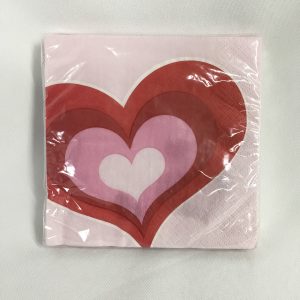 VALENTINE BEV. NAPKIN- VALENTINE HEARTS