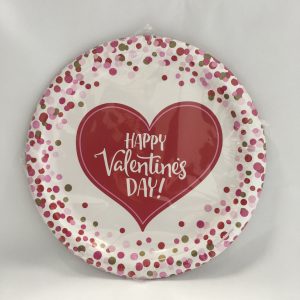 HAPPY HEART PLATES, 8- 8 3/4IN