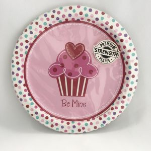HEART CUPCAKE PLATES, 8 - 6 7/8IN