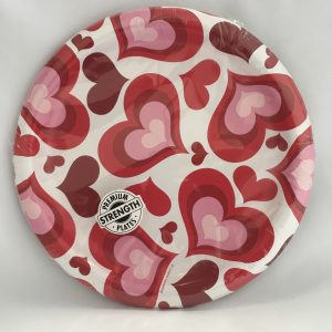 VALENTINE HEARTS PLATES, 8 - 8 3/4IN